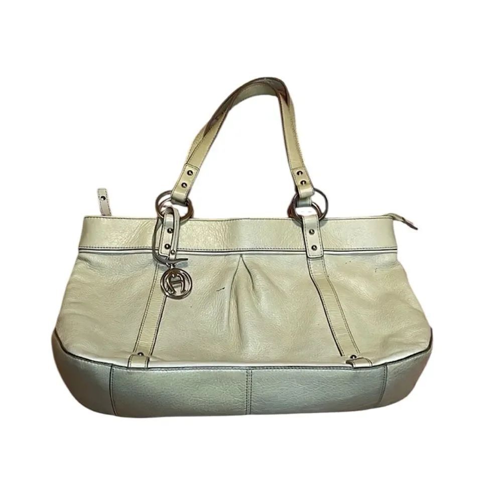 VTG Etienne Aigner Leather Bag, yellow cream
